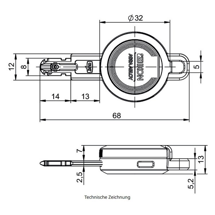 Schlüssel CLIQ® Go N111,V=E3,SERVICE=CLIQGo Gen. 2